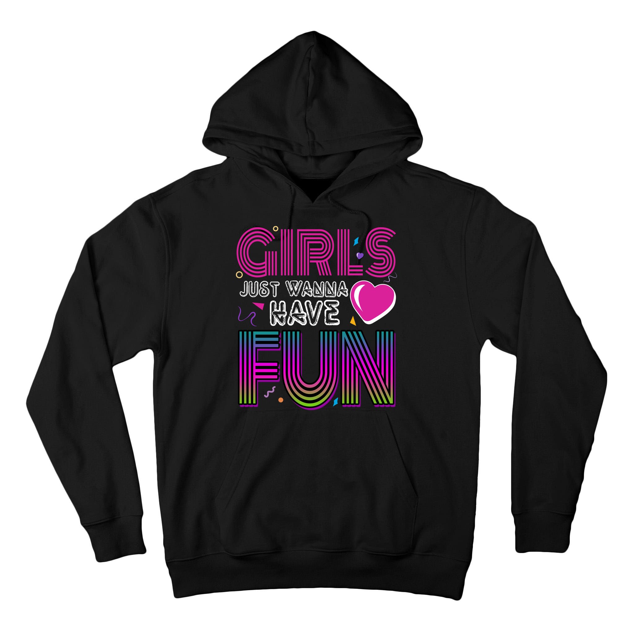 Girls Just Wanna Have Fun 80s Retro Party Tall Hoodie