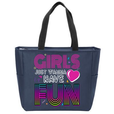 Girls Just Wanna Have Fun 80s Retro Party Zip Tote Bag