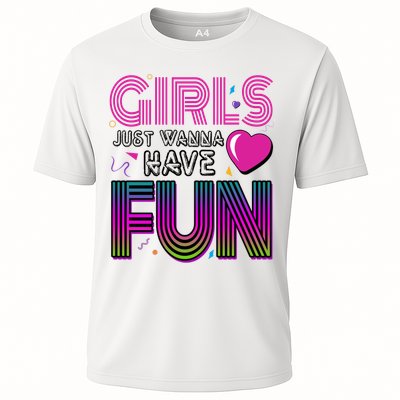 Girls Just Wanna Have Fun 80s Retro Party Performance Shirt