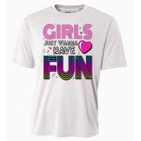 Girls Just Wanna Have Fun 80s Retro Party Cooling Performance Crew T-Shirt