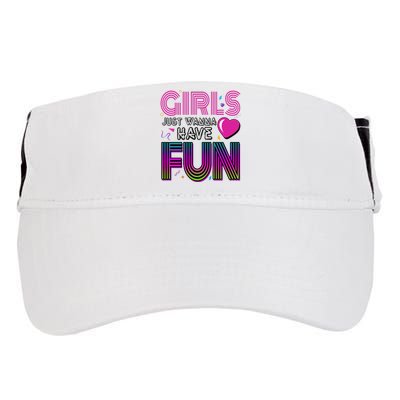 Girls Just Wanna Have Fun 80s Retro Party Adult Drive Performance Visor