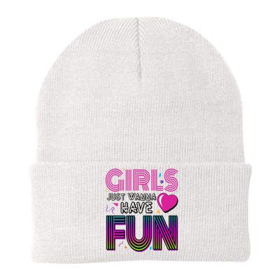 Girls Just Wanna Have Fun 80s Retro Party Knit Cap Winter Beanie