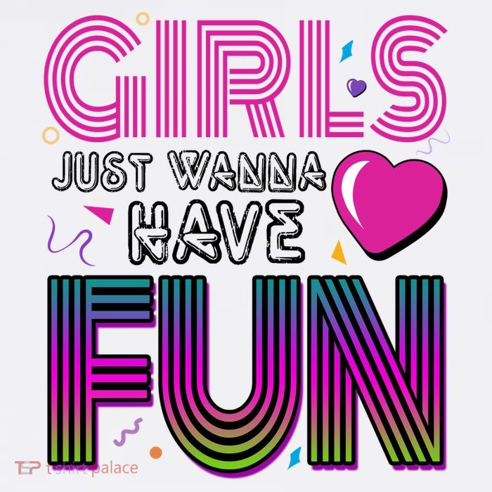 Girls Just Wanna Have Fun 80s Retro Party Poster