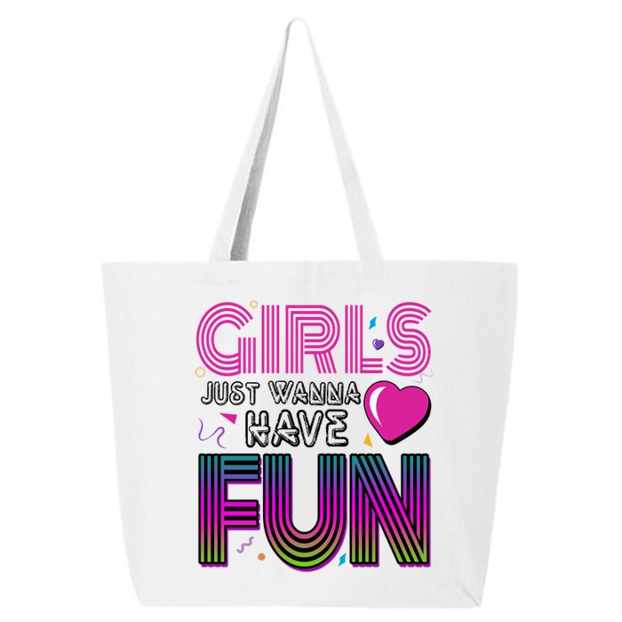 Girls Just Wanna Have Fun 80s Retro Party 25L Jumbo Tote