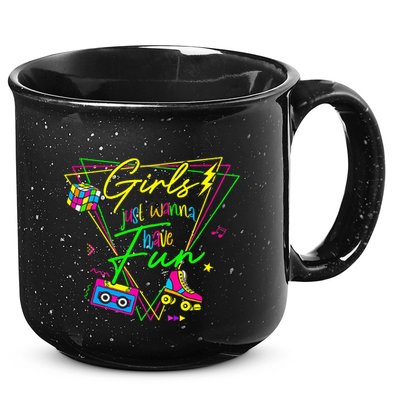 Girl Just Wanna Have Fun This Is My 80s Costume Party 15oz Campfire Ceramic Mug