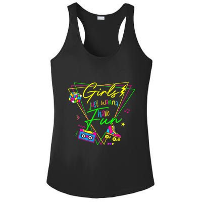 Girl Just Wanna Have Fun This Is My 80s Costume Party Ladies PosiCharge Competitor Racerback Tank