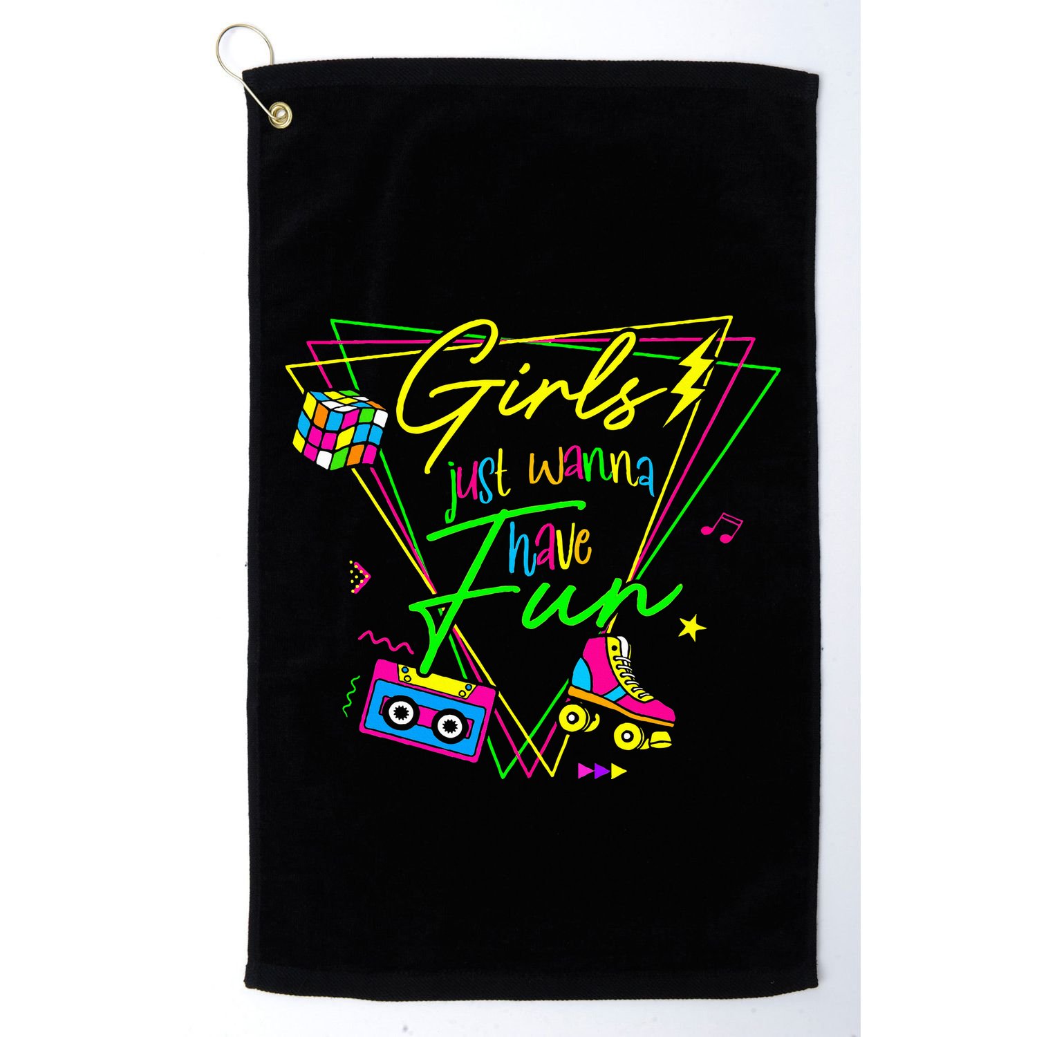 Girl Just Wanna Have Fun This Is My 80s Costume Party Golf Towel