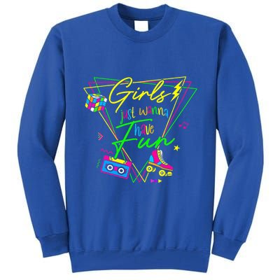 Girl Just Wanna Have Fun This Is My 80s Costume Party Tall Sweatshirt