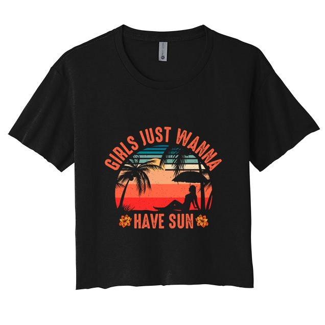 Girls_ Just Wanna Have Sun Crop Top