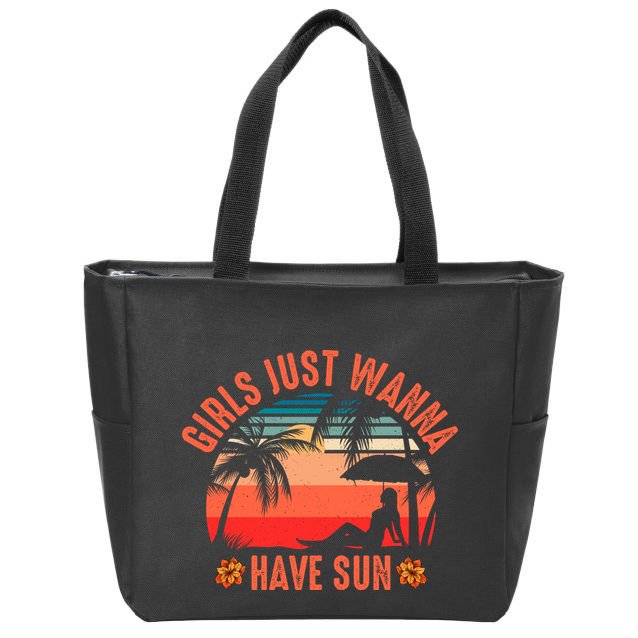 Girls_ Just Wanna Have Sun Zip Tote Bag