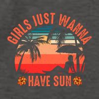 Girls_ Just Wanna Have Sun Vector Backpack