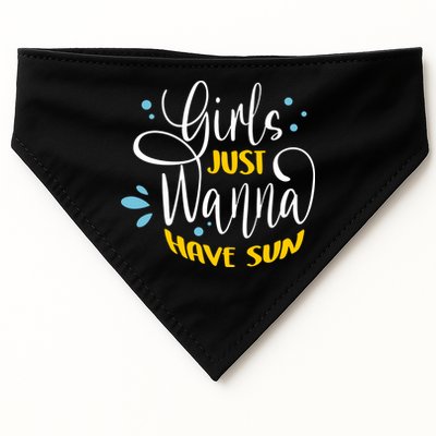 Girls Just Wanna Have Sun Summer Beach Life USA-Made Doggie Bandana