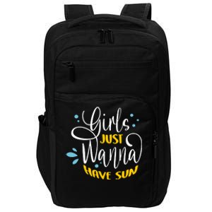 Girls Just Wanna Have Sun Summer Beach Life Impact Tech Backpack