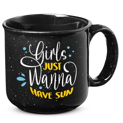 Girls Just Wanna Have Sun Summer Beach Life 15oz Campfire Ceramic Mug