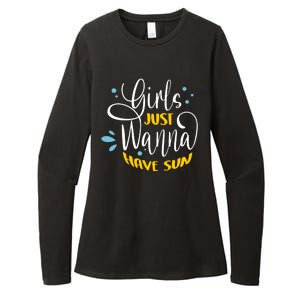 Girls Just Wanna Have Sun Summer Beach Life Womens CVC Long Sleeve Shirt