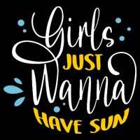 Girls Just Wanna Have Sun Summer Beach Life Cooling Performance Long Sleeve Crew