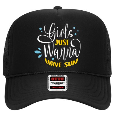 Girls Just Wanna Have Sun Summer Beach Life Trucker Hat