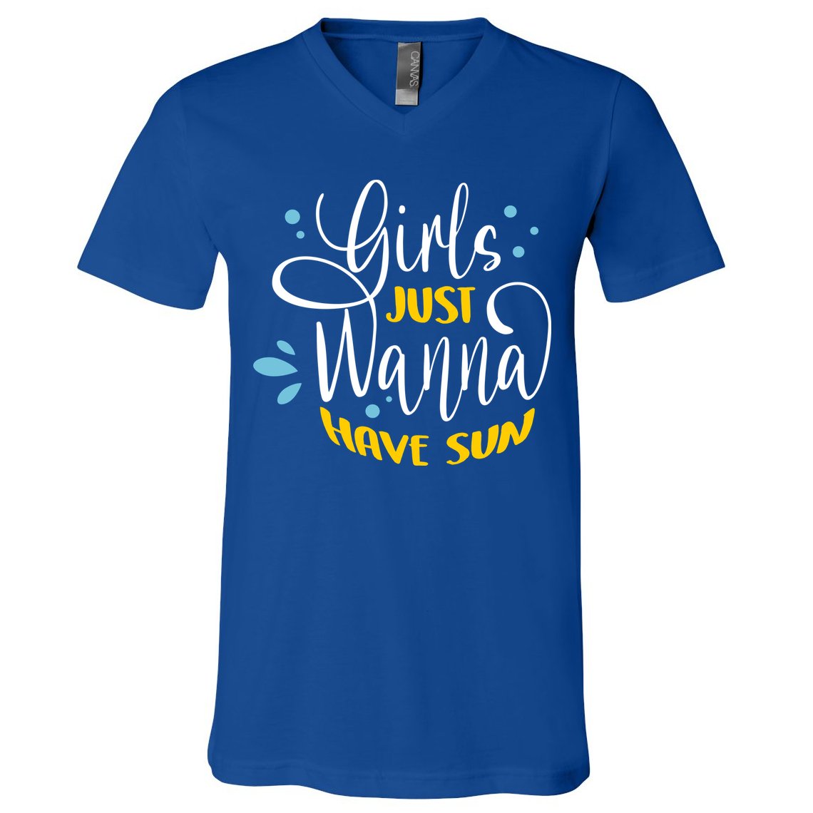 Girls Just Wanna Have Sun Summer Beach Life V-Neck T-Shirt