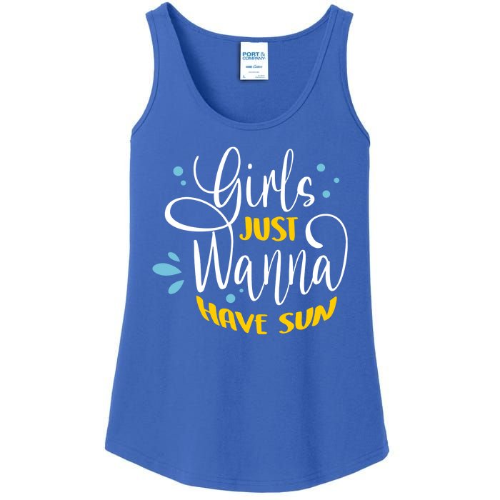 Girls Just Wanna Have Sun Summer Beach Life Ladies Essential Tank