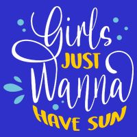 Girls Just Wanna Have Sun Summer Beach Life Tie-Dye T-Shirt