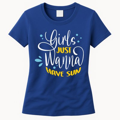 Girls Just Wanna Have Sun Summer Beach Life Womens T-Shirt
