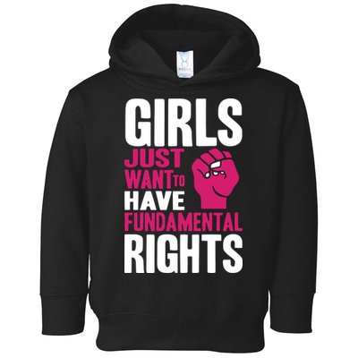 Girl Just Want To Have Fundamental Rights Protest Toddler Hoodie