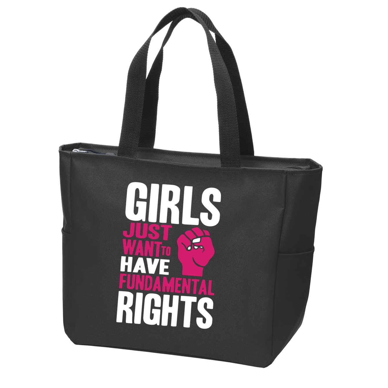 Girl Just Want To Have Fundamental Rights Protest Zip Tote Bag