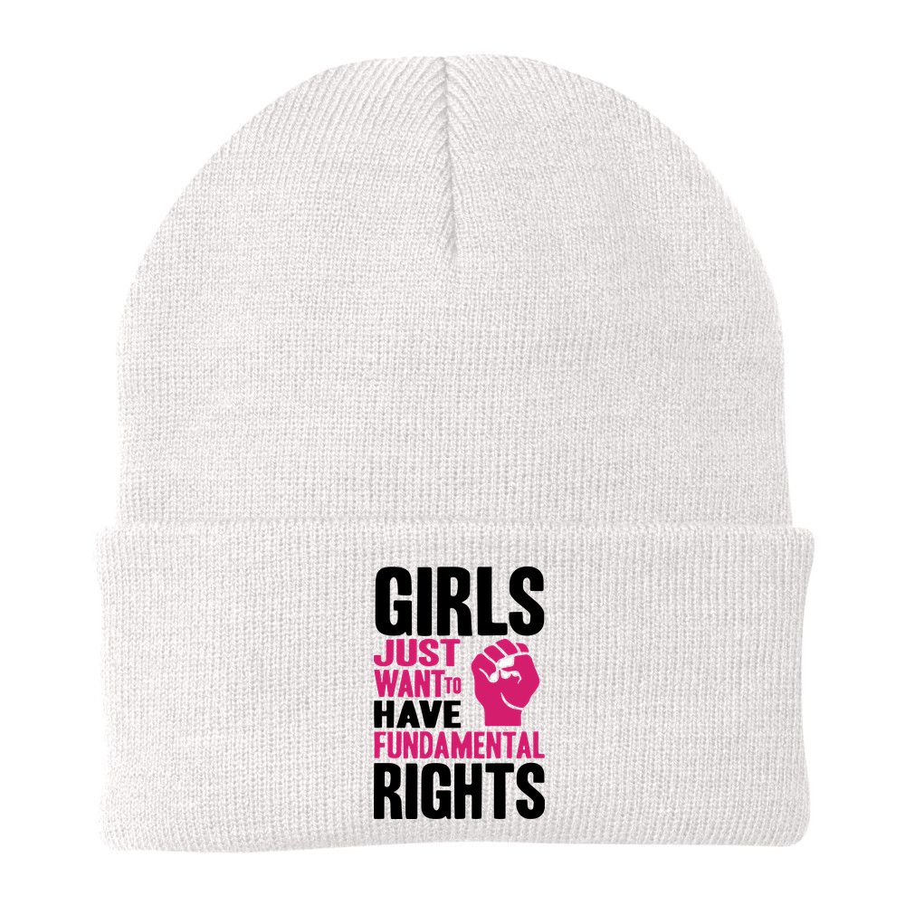 Girl Just Want To Have Fundamental Rights Protest Beanie