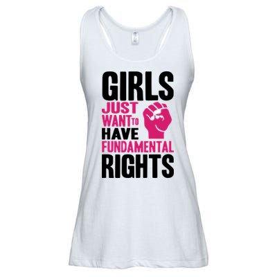 Girl Just Want To Have Fundamental Rights Protest Ladies Essential Flowy Tank