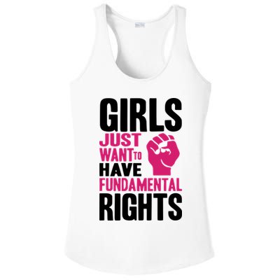 Girl Just Want To Have Fundamental Rights Protest Ladies PosiCharge Competitor Racerback Tank