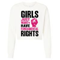 Girl Just Want To Have Fundamental Rights Protest Cropped Pullover Crew