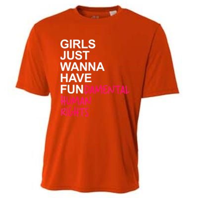 Girls Just Wanna Have Fundamental Rights Cooling Performance Crew T-Shirt