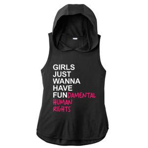 Girls Just Wanna Have Fundamental Rights Ladies PosiCharge Tri-Blend Wicking Draft Hoodie Tank