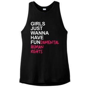 Girls Just Wanna Have Fundamental Rights Ladies PosiCharge Tri-Blend Wicking Tank