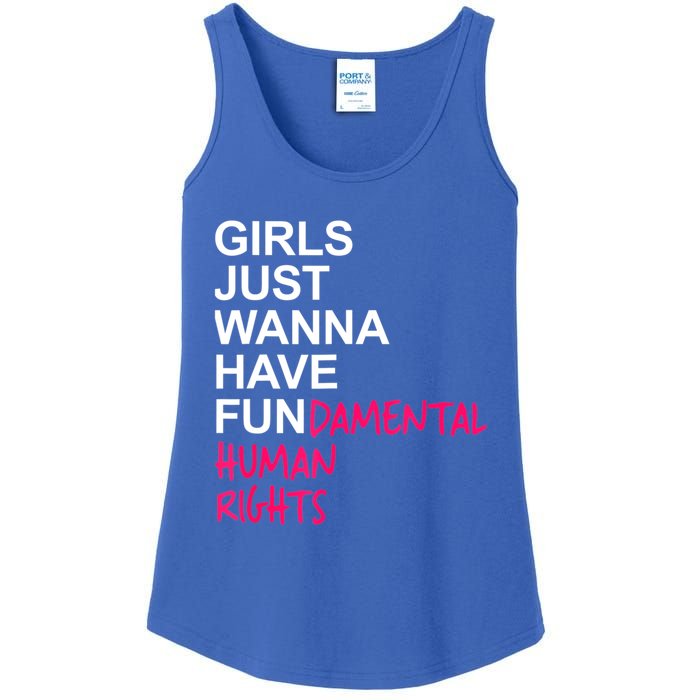 Girls Just Wanna Have Fundamental Rights Ladies Essential Tank