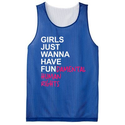 Girls Just Wanna Have Fundamental Rights Mesh Reversible Basketball Jersey Tank