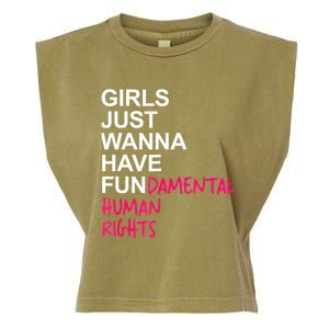 Girls Just Wanna Have Fundamental Rights Garment-Dyed Women's Muscle Tee