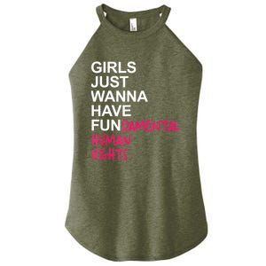 Girls Just Wanna Have Fundamental Rights Women's Perfect Tri Rocker Tank