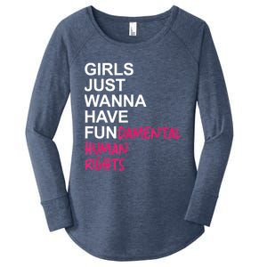 Girls Just Wanna Have Fundamental Rights Women's Perfect Tri Tunic Long Sleeve Shirt