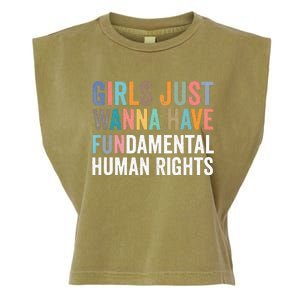 G.I.R.L.S Just Wanna Have Fundamental Rights Garment-Dyed Women's Muscle Tee