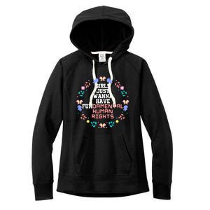 Girls Just Want To Have Fundamental Rights Women's Fleece Hoodie