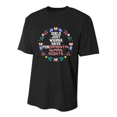 Girls Just Want To Have Fundamental Rights Youth Performance Sprint T-Shirt