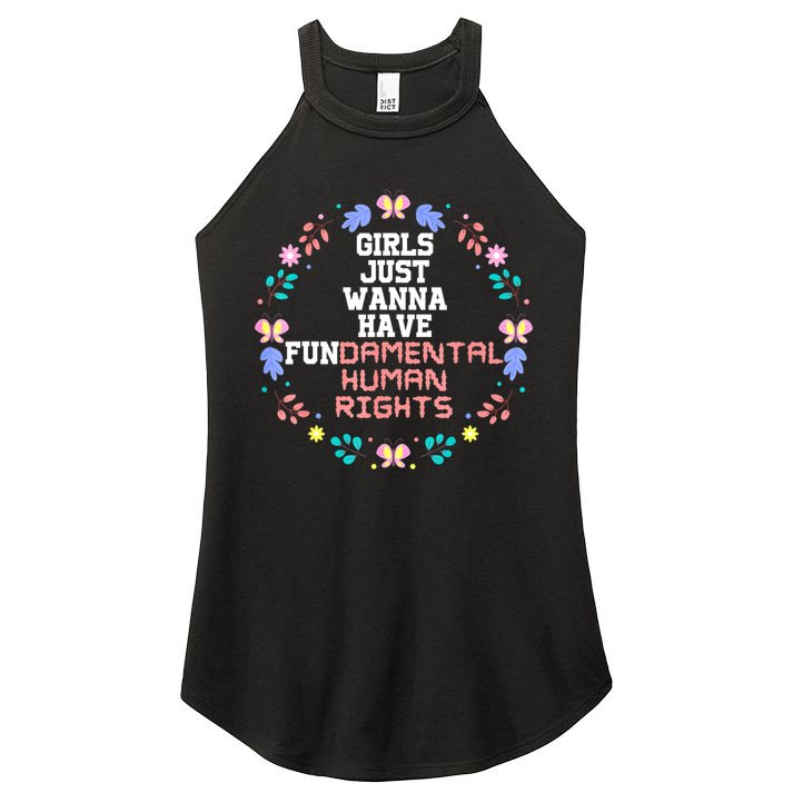 Girls Just Want To Have Fundamental Rights Women's Perfect Tri Rocker Tank
