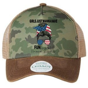 Girls Just Want To Have Fundamental Human Rights Feminist Gift Legacy Tie Dye Trucker Hat