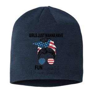 Girls Just Want To Have Fundamental Human Rights Feminist Gift Sustainable Beanie