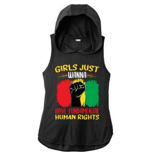 Girls Just Want To Have Fundamental Rights Gift Ladies PosiCharge Tri-Blend Wicking Draft Hoodie Tank