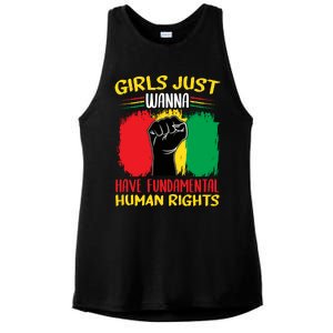 Girls Just Want To Have Fundamental Rights Gift Ladies PosiCharge Tri-Blend Wicking Tank