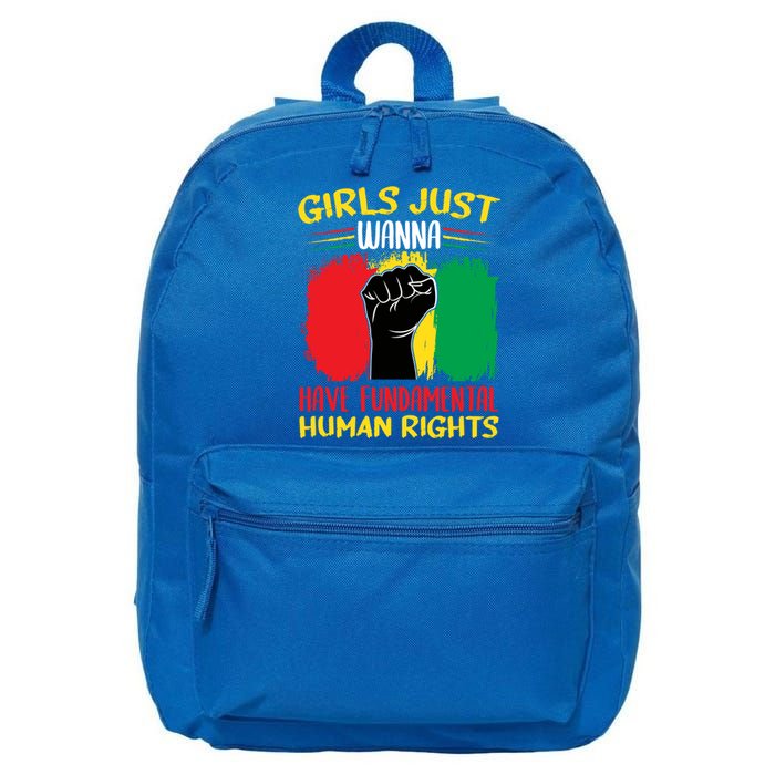 Girls Just Want To Have Fundamental Rights Gift 16 in Basic Backpack