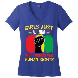 Girls Just Want To Have Fundamental Rights Gift Women's V-Neck T-Shirt