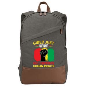 Girls Just Want To Have Fundamental Rights Gift Cotton Canvas Backpack